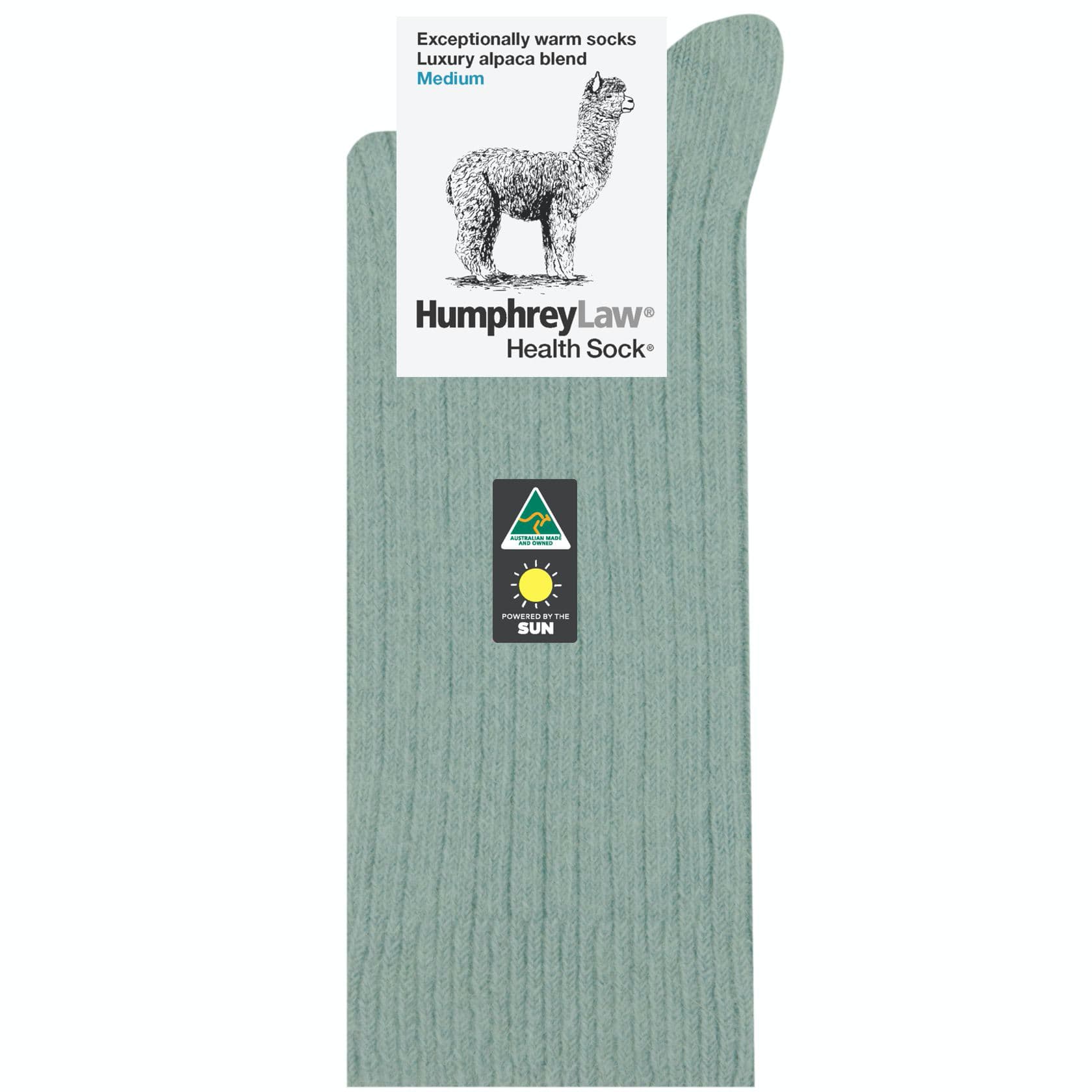 alpaca wool sock in lichen - The Sockery