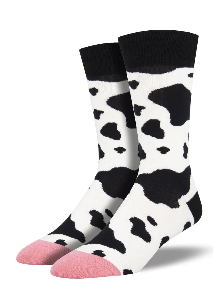 Moooo! Men's Crew Socks - The Sockery