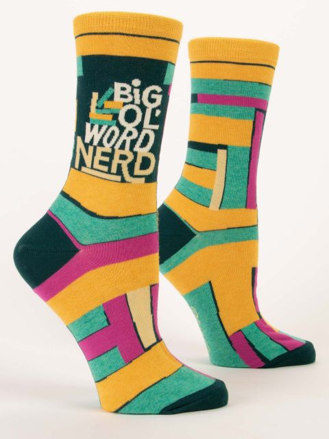 Big Ol' Word Nerd Women's Crew Sock Rich - The Sockery