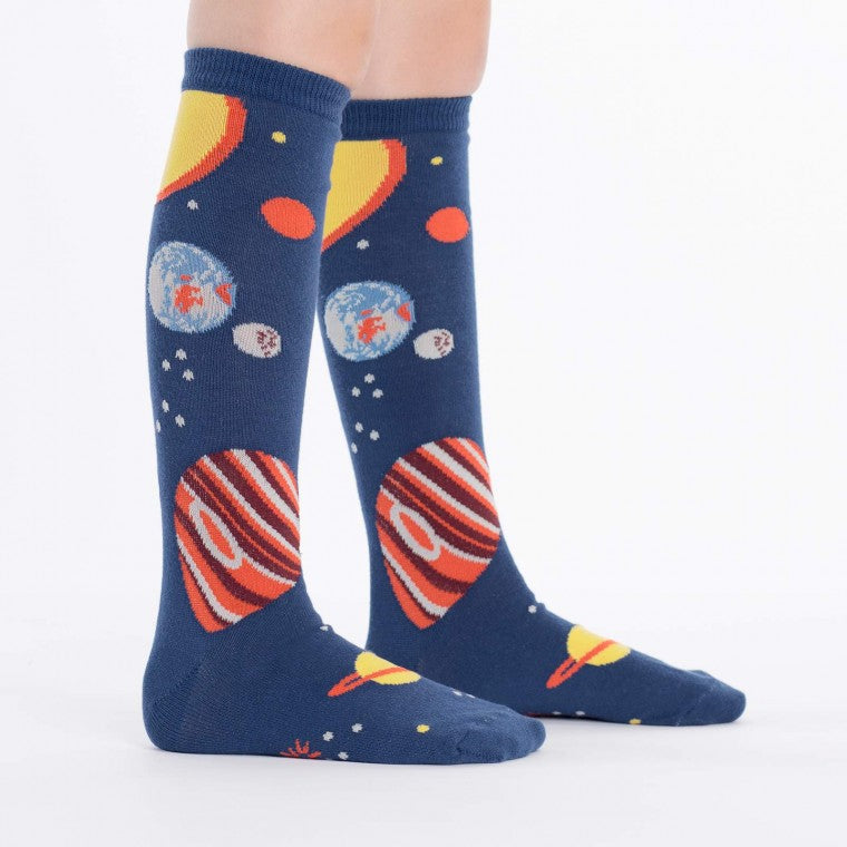Kids Planets Knee High Socks (Aged 7-10) - The Sockery