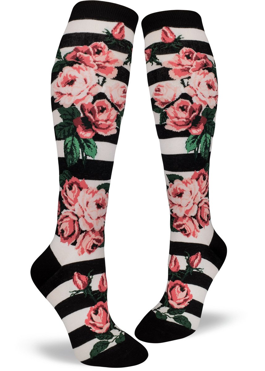 Rose Womens Knee High Socks - The Sockery