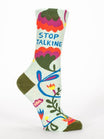 Stop Talking Women's Crew Sock - The Sockery